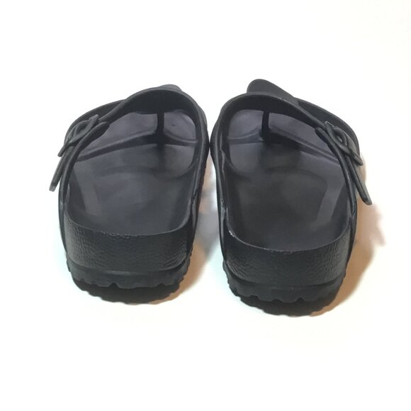 Birkenstock Gizeh EVA Thong Sandals Women - Size 39 US8 Black Rubber Flat Buckle - Picture 3 of 9